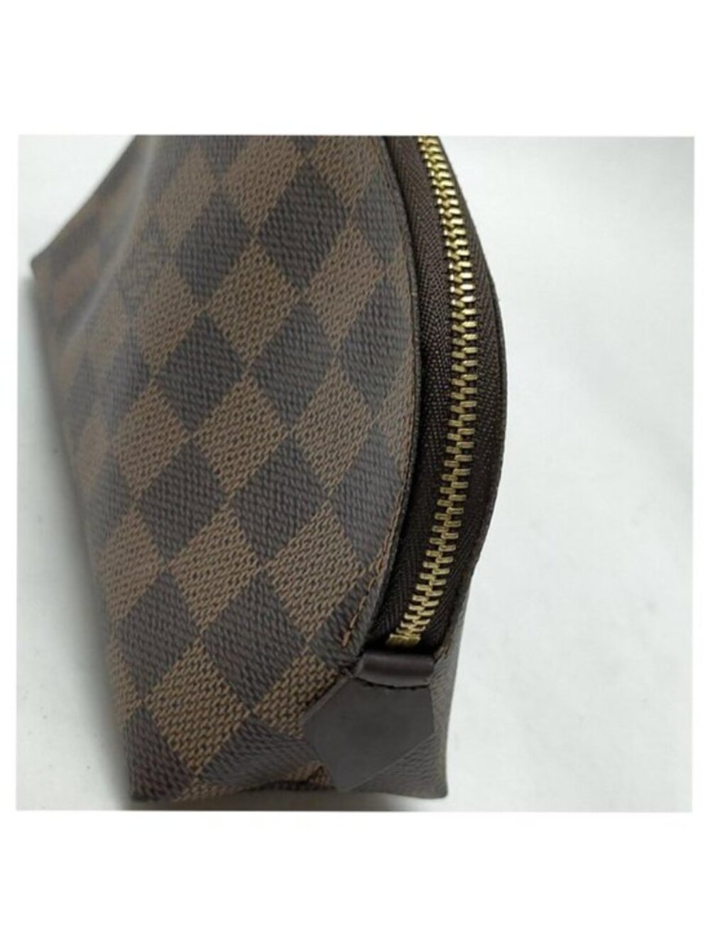 Authentic Louis Vuitton Damier Ebene Cosmetic Pouch PM Makeup Bag LV - Picture 8 of 16